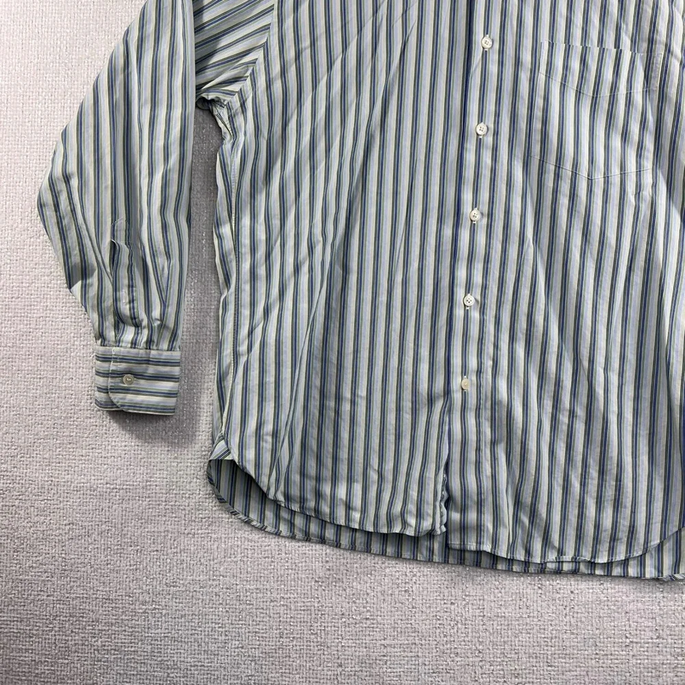 J Crew Mens Striped Button Down Long Sleeve Casual Dress Shirt‎ Size L